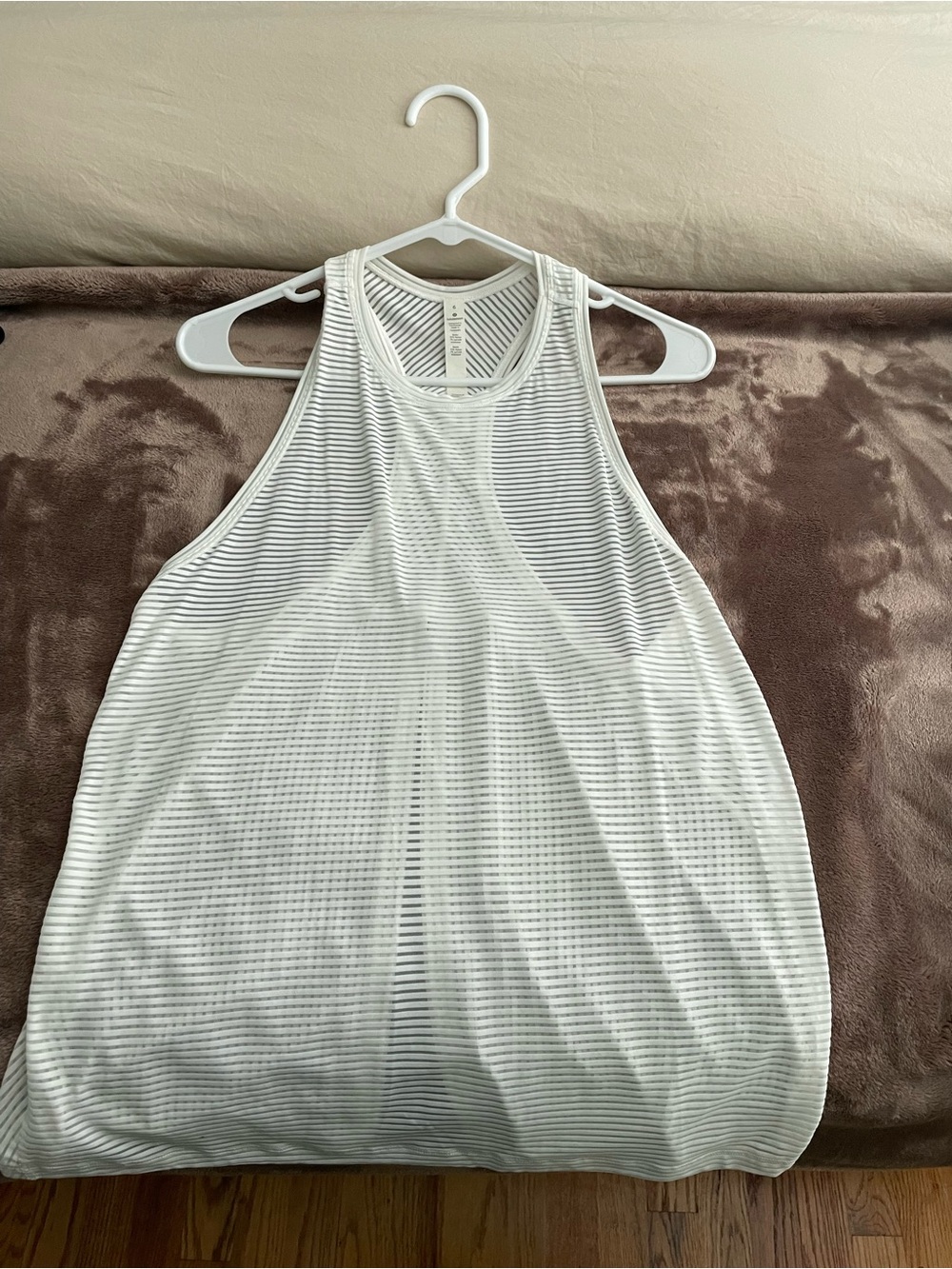 Lululemon White Sheer Racerback tank